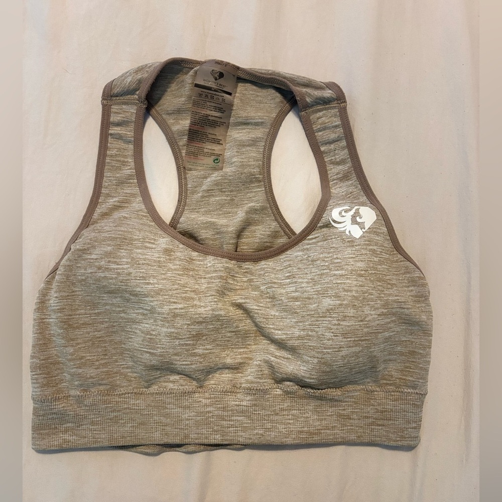 Women's Heathered Gray Sports Bra